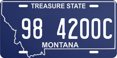 MT license plate 984200C