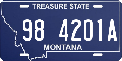 MT license plate 984201A