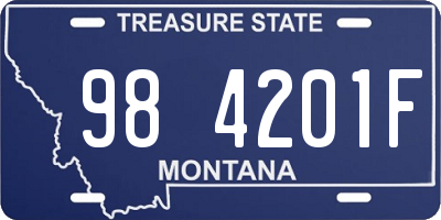 MT license plate 984201F