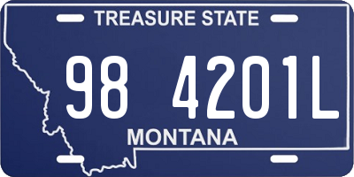 MT license plate 984201L