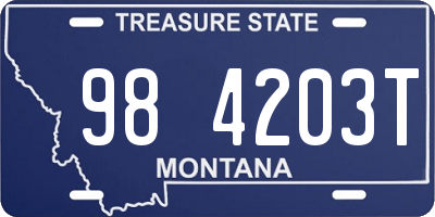 MT license plate 984203T