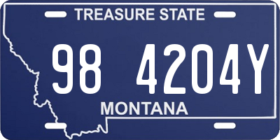 MT license plate 984204Y