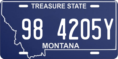 MT license plate 984205Y