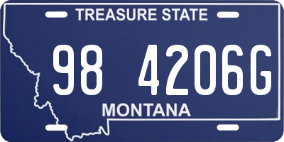 MT license plate 984206G
