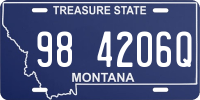 MT license plate 984206Q