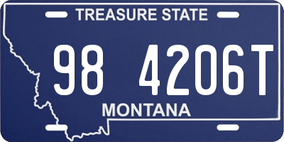 MT license plate 984206T