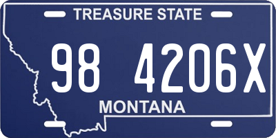 MT license plate 984206X