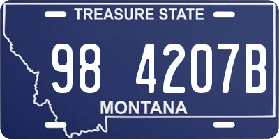 MT license plate 984207B