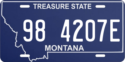 MT license plate 984207E