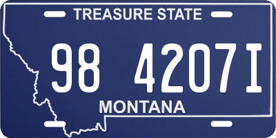 MT license plate 984207I