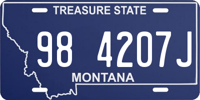 MT license plate 984207J