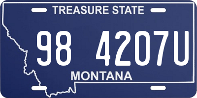 MT license plate 984207U