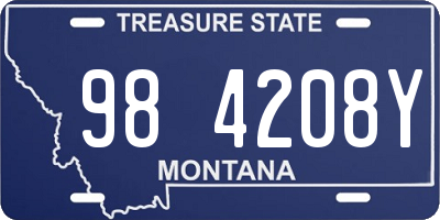MT license plate 984208Y