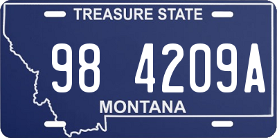 MT license plate 984209A