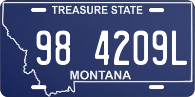 MT license plate 984209L