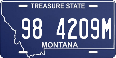 MT license plate 984209M
