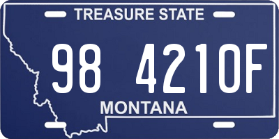 MT license plate 984210F