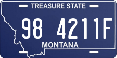 MT license plate 984211F