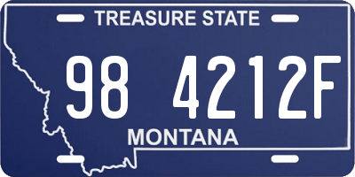 MT license plate 984212F