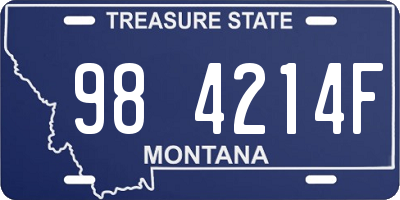 MT license plate 984214F