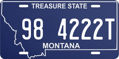 MT license plate 984222T