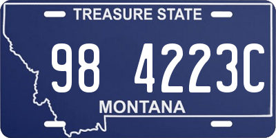 MT license plate 984223C