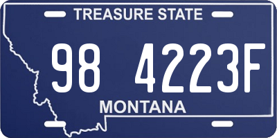 MT license plate 984223F