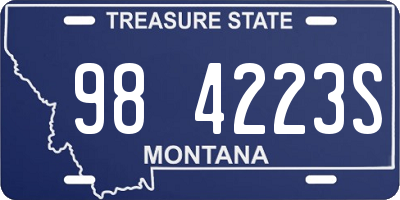 MT license plate 984223S