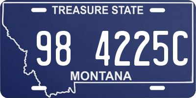 MT license plate 984225C