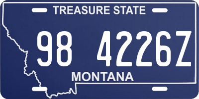 MT license plate 984226Z