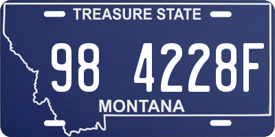 MT license plate 984228F