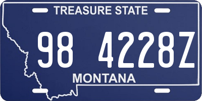 MT license plate 984228Z