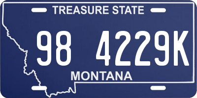 MT license plate 984229K