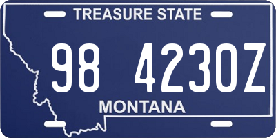 MT license plate 984230Z