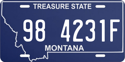 MT license plate 984231F