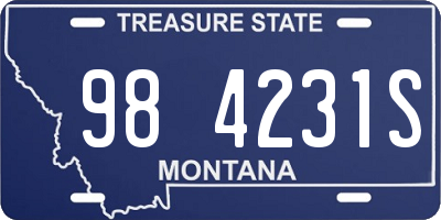 MT license plate 984231S