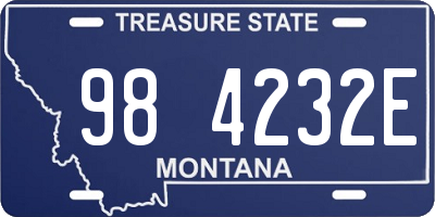 MT license plate 984232E