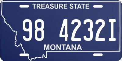 MT license plate 984232I