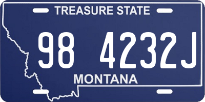 MT license plate 984232J