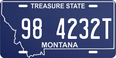 MT license plate 984232T