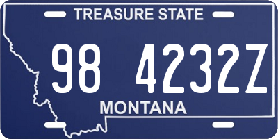 MT license plate 984232Z
