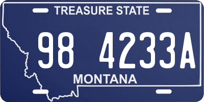 MT license plate 984233A