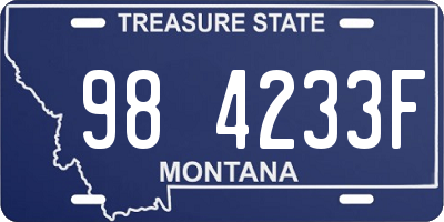 MT license plate 984233F