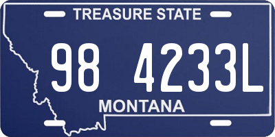 MT license plate 984233L