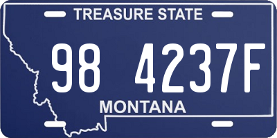 MT license plate 984237F