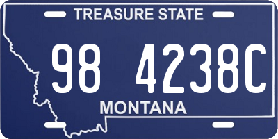 MT license plate 984238C