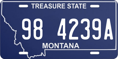 MT license plate 984239A