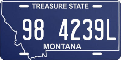 MT license plate 984239L