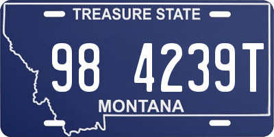 MT license plate 984239T