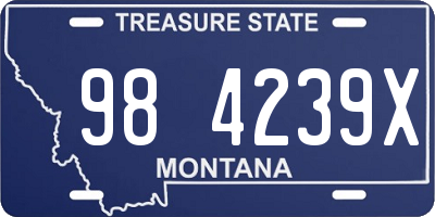 MT license plate 984239X